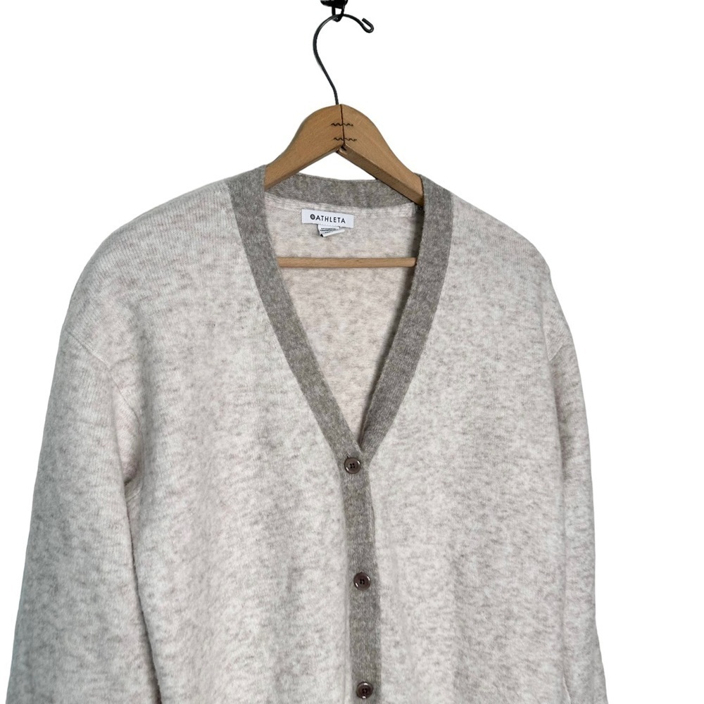 Athleta | Westlake Cardigan Sweater Toasted Brown Heather Size Small - Picture 3 of 7